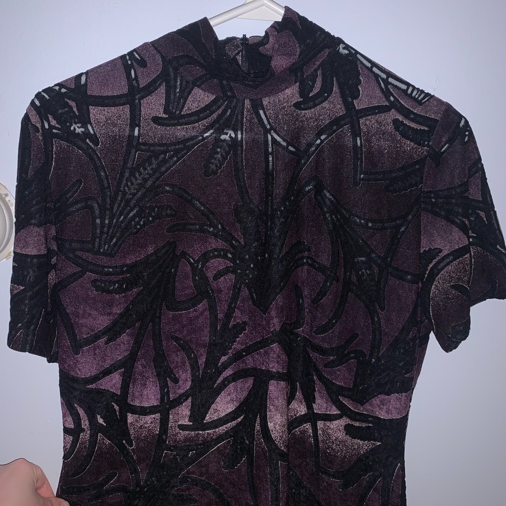 Purple and black party shirt/ dress shirt.